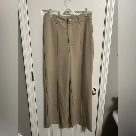 Cider Solid Stitch Straight Leg Trousers Kacki Color Medium - Picture 1 of 5
